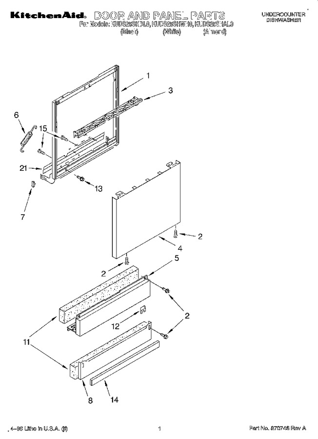 Diagram for KUDS25SHWH0
