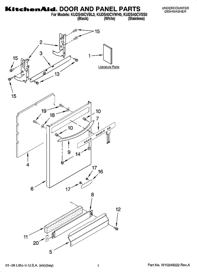Diagram for KUDS40CVWH0