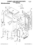 Diagram for 01 - Cabinet Liner And Door Parts
