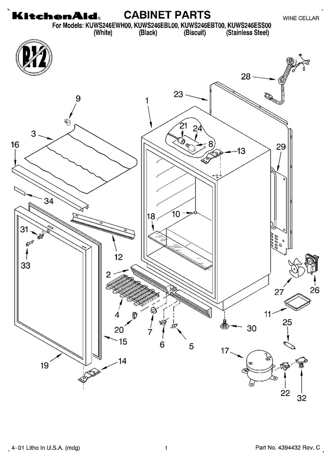 Diagram for KUWS246EBT00