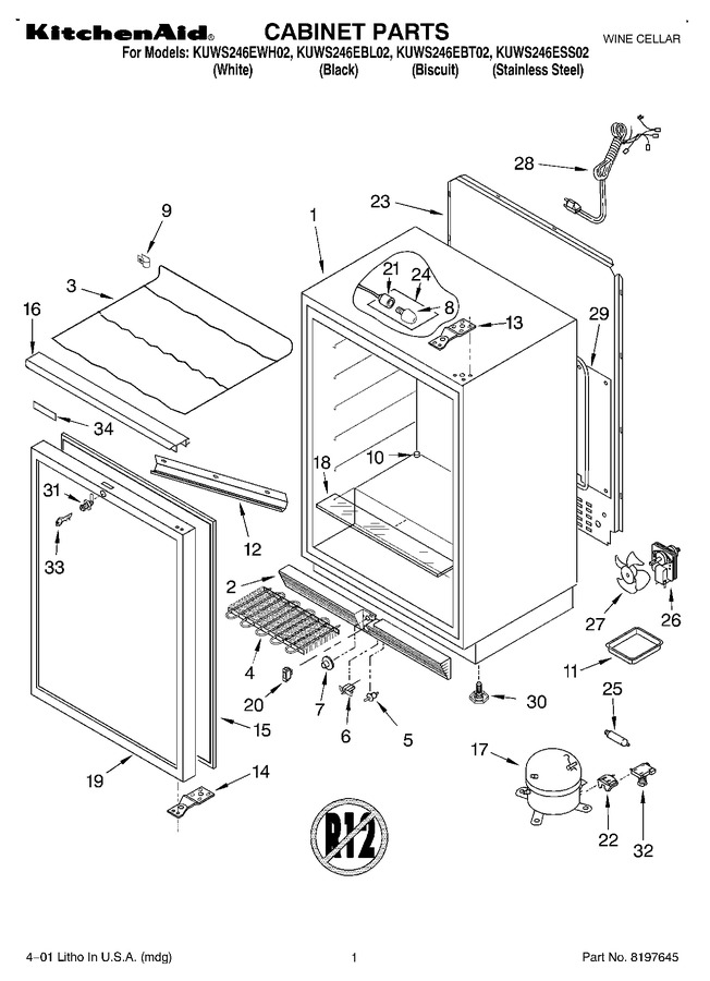 Diagram for KUWS246EBT02