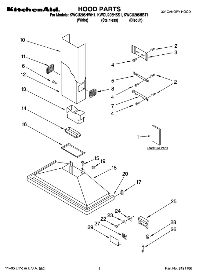 Diagram for KWCU205HWH1