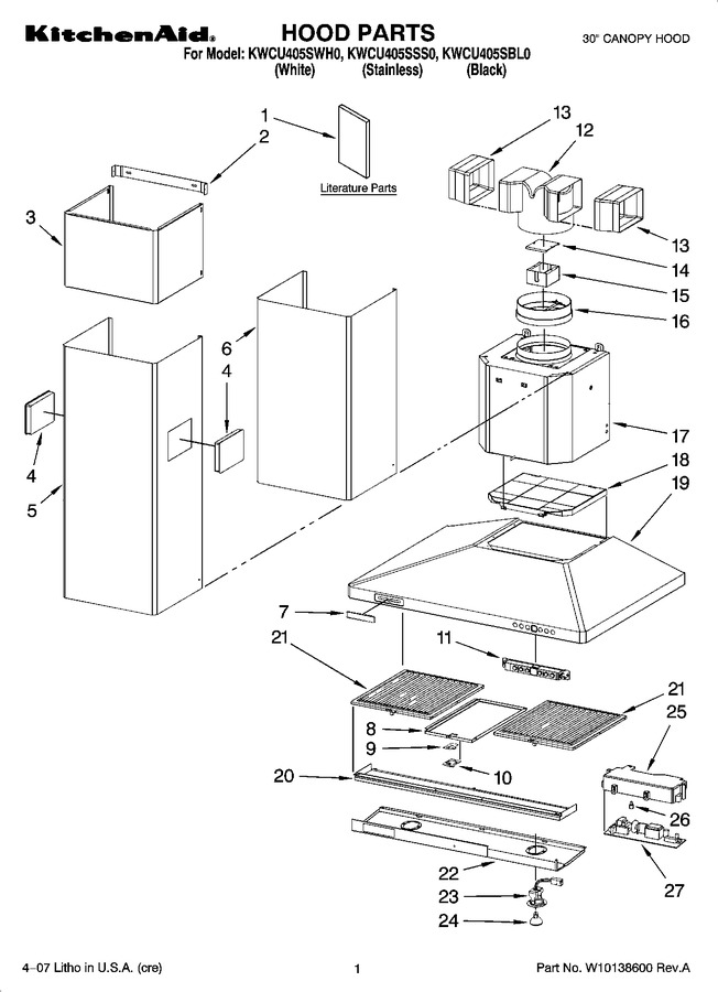 Diagram for KWCU405SSS0