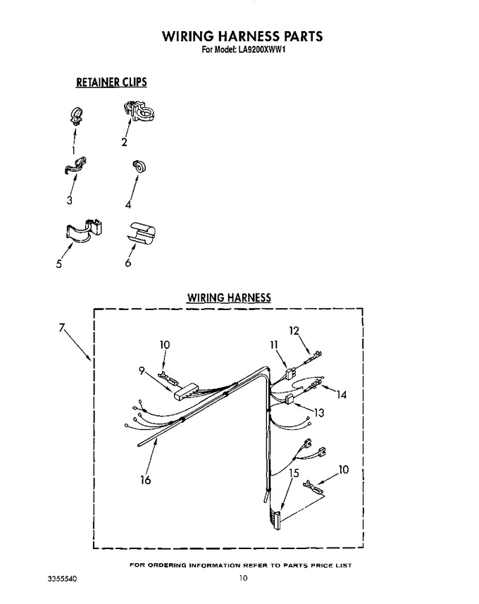 Diagram for LA9200XWM1