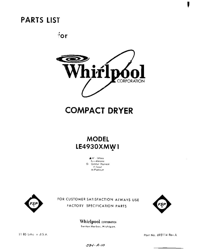 Diagram for LE4930XMW1