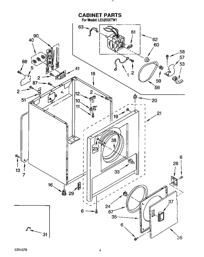 Diagram for LE5200XTW1