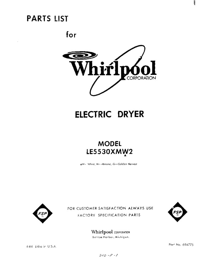 Diagram for LE5530XMW2