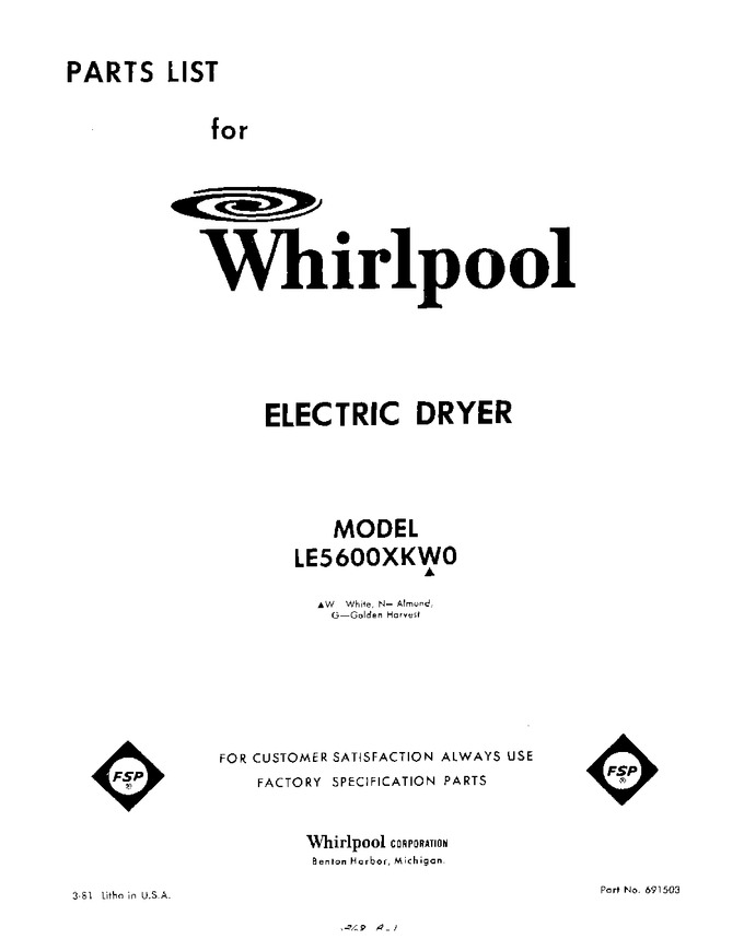 Diagram for LE5600XKW0