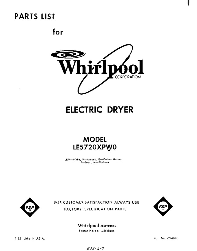 Diagram for LE5720XPW0