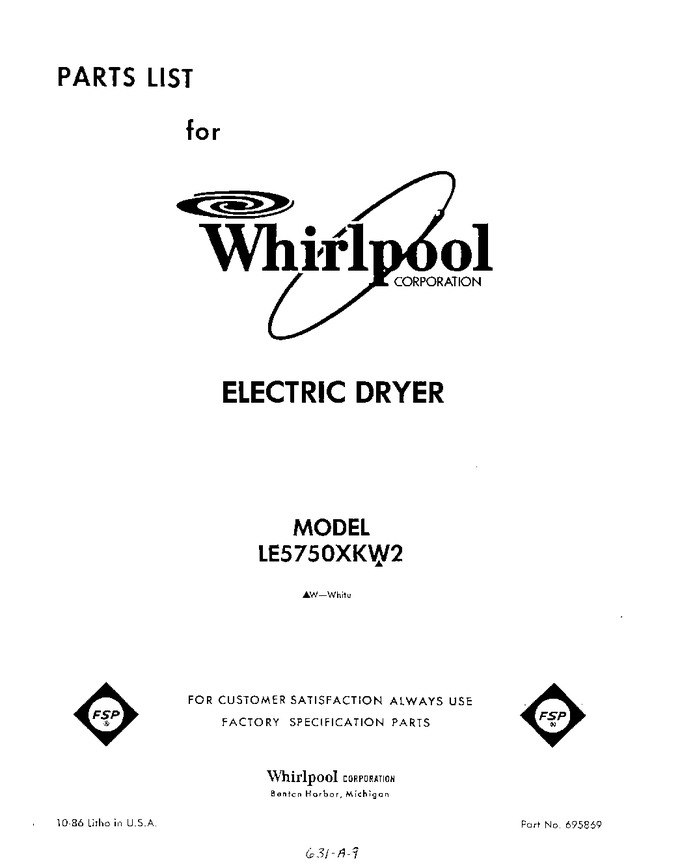 Diagram for LE5750XKW2
