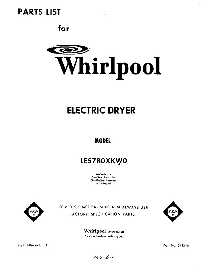 Diagram for LE5780XKW0