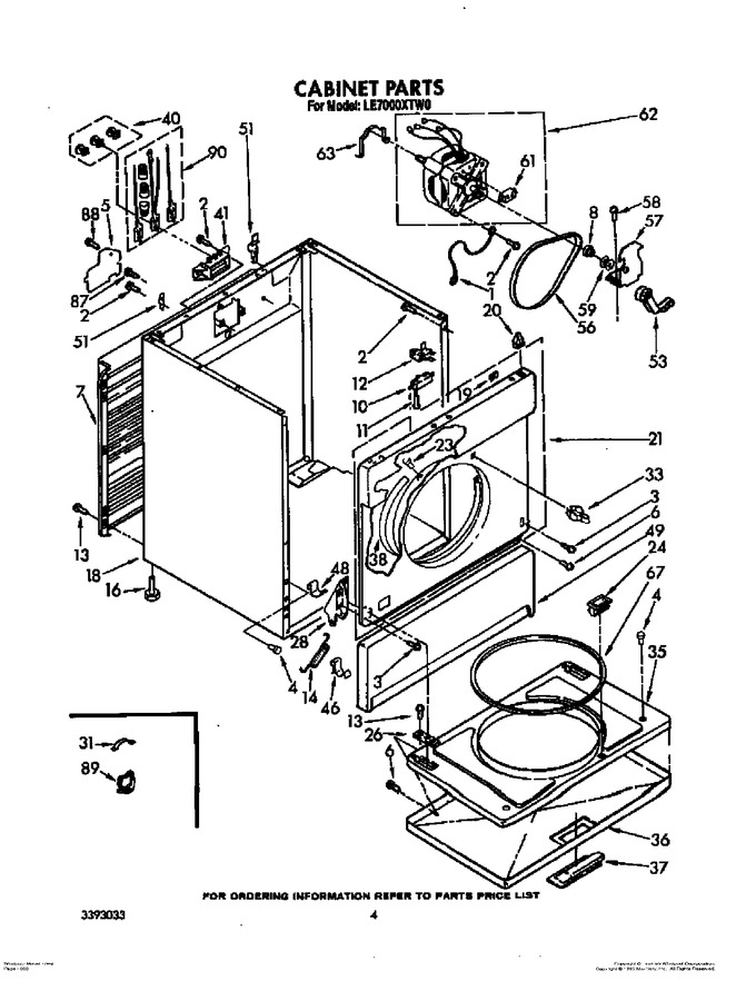 Diagram for LE7000XTW0