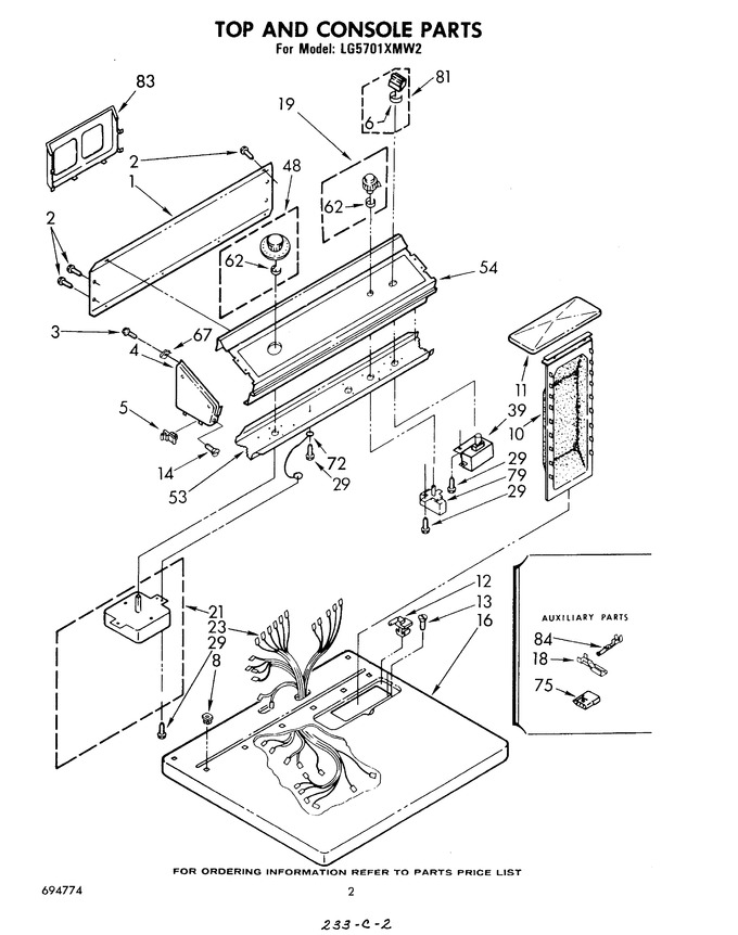Diagram for LG5701XMW2