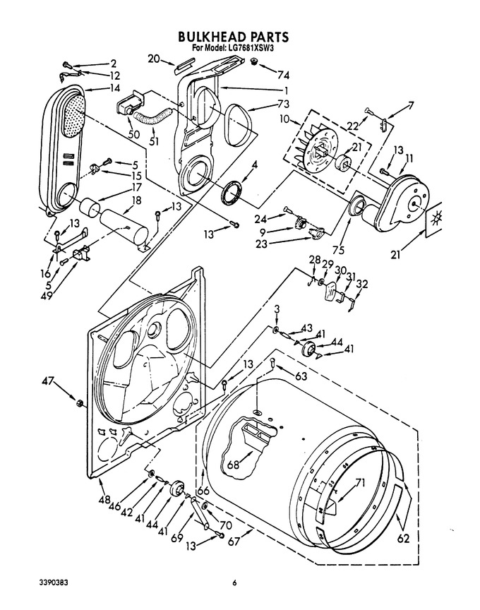 Diagram for LG7681XSW3