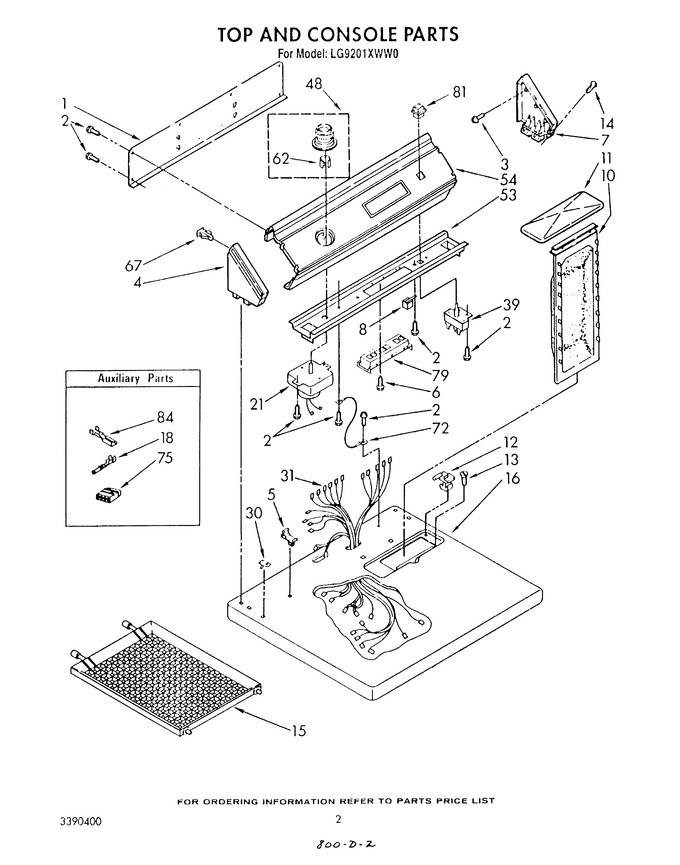 Diagram for LG9201XWN0