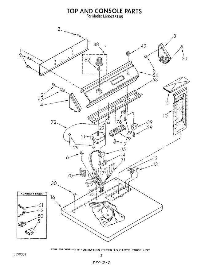 Diagram for LG9521XTW0