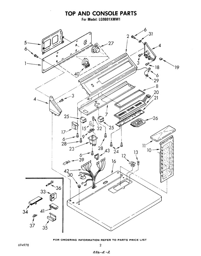 Diagram for LG9801XMW1