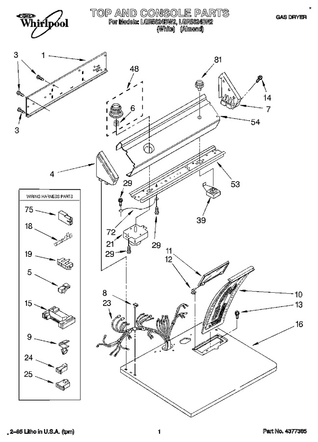 Diagram for LGR5624BW2