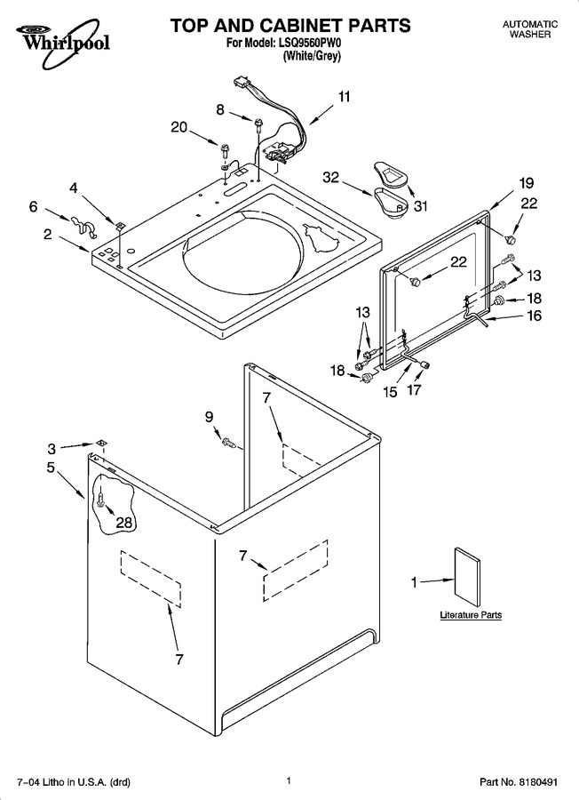 Diagram for LSQ9560PW0