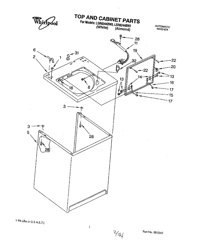 Diagram for LSR8244BW0