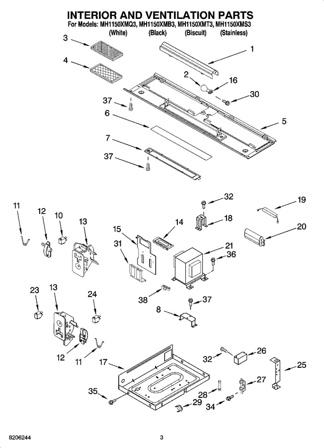 Diagram for MH1150XMT3
