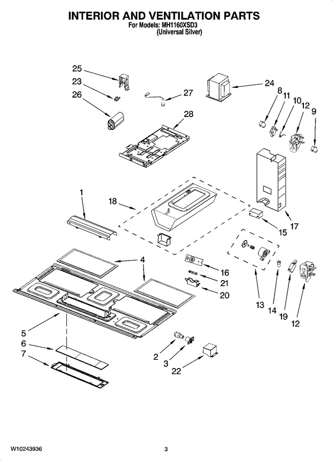 Diagram for MH1160XSD3