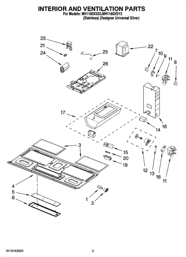 Diagram for MH1160XSS3