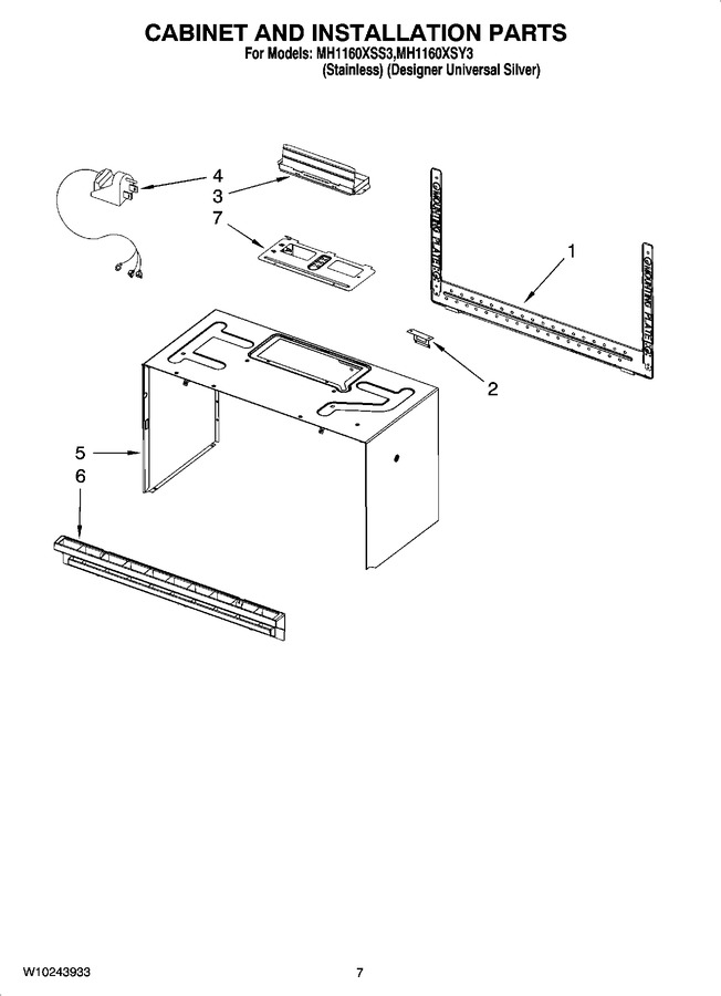 Diagram for MH1160XSS3