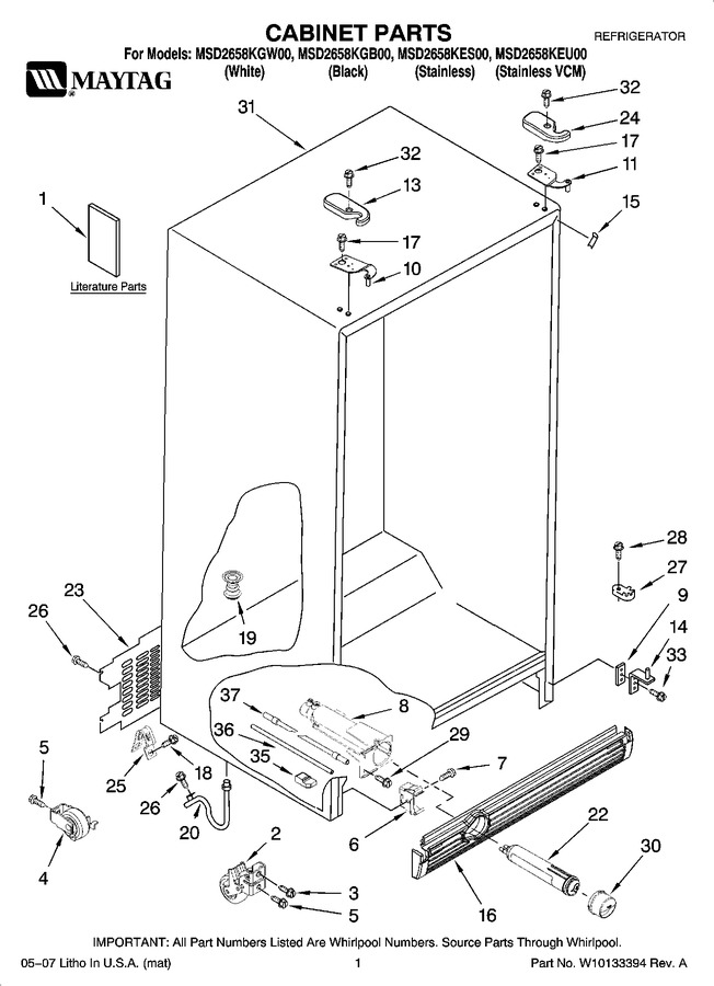 Diagram for MSD2658KGW00