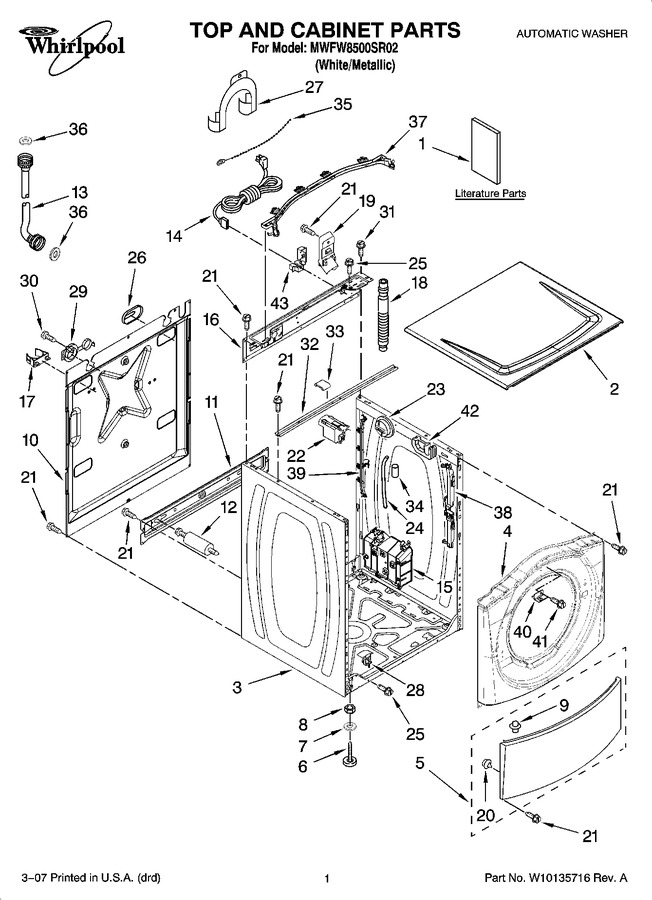 Diagram for MWFW8500SR02