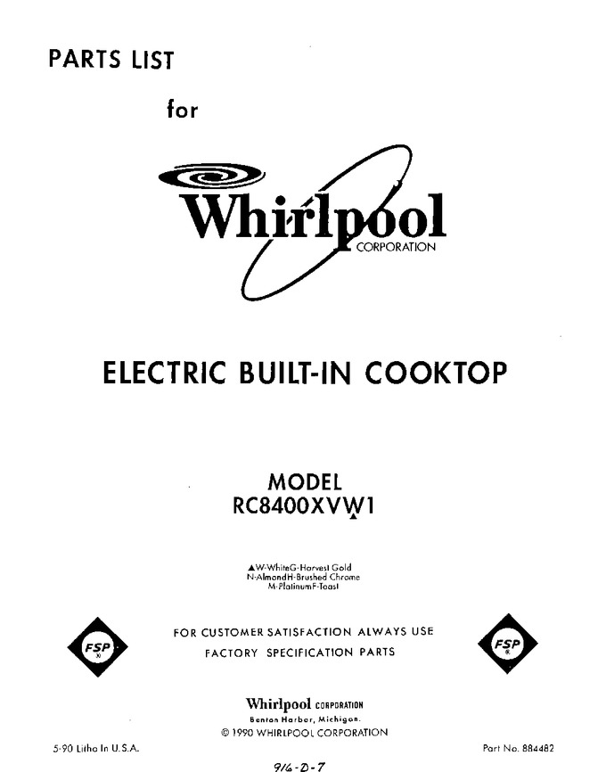 Diagram for RC8400XVM1