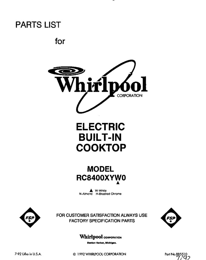 Diagram for RC8400XYH0