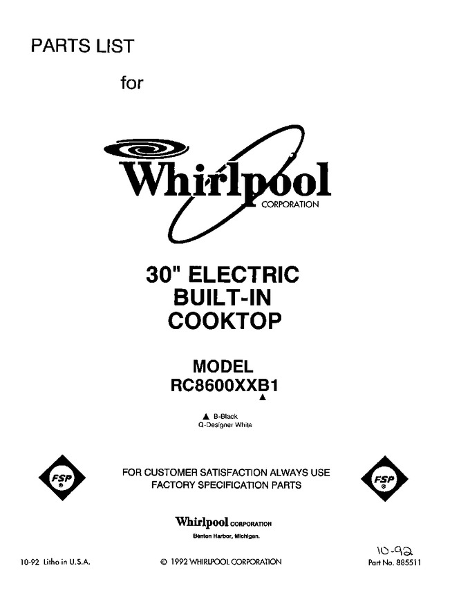 Diagram for RC8600XXQ1