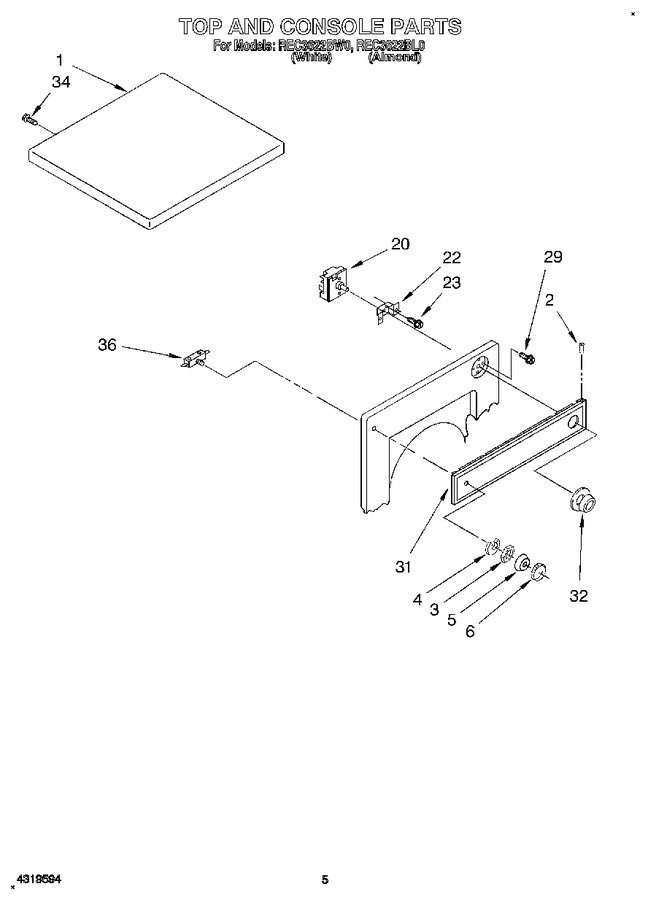 Diagram for REC3622BW0