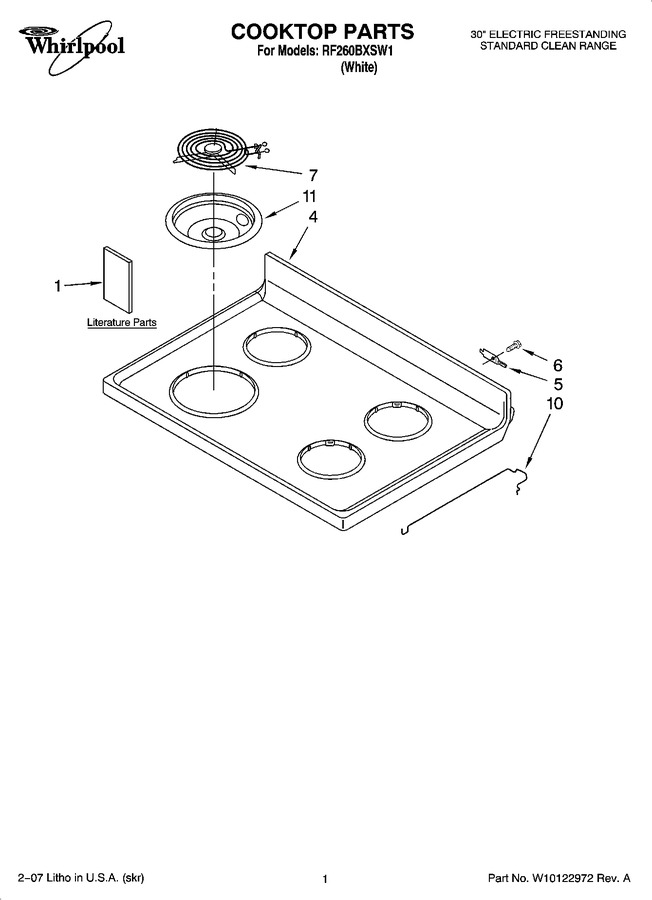 Diagram for RF260BXSW1