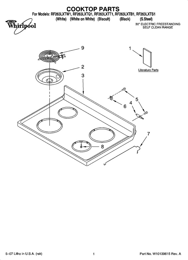 Diagram for RF263LXTS1