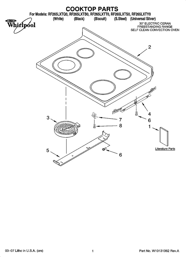 Diagram for RF265LXTB0