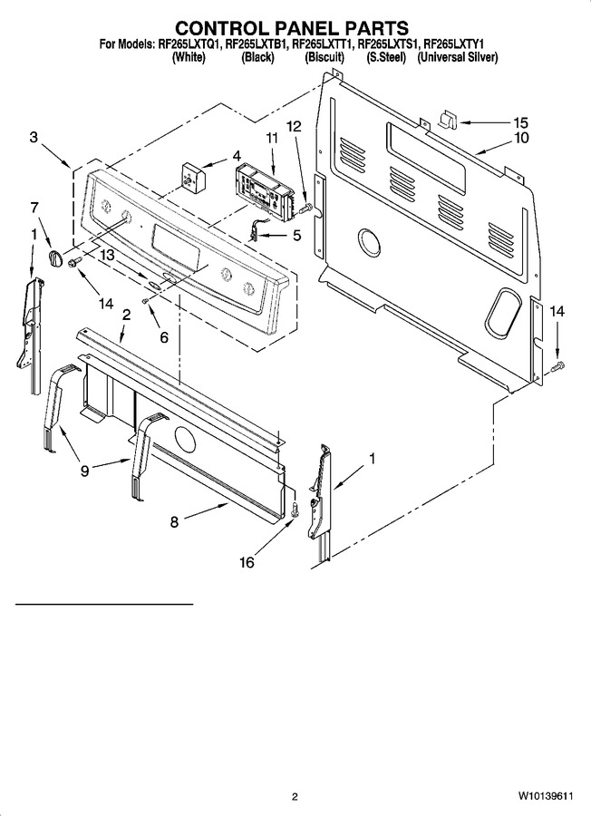 Diagram for RF265LXTB1