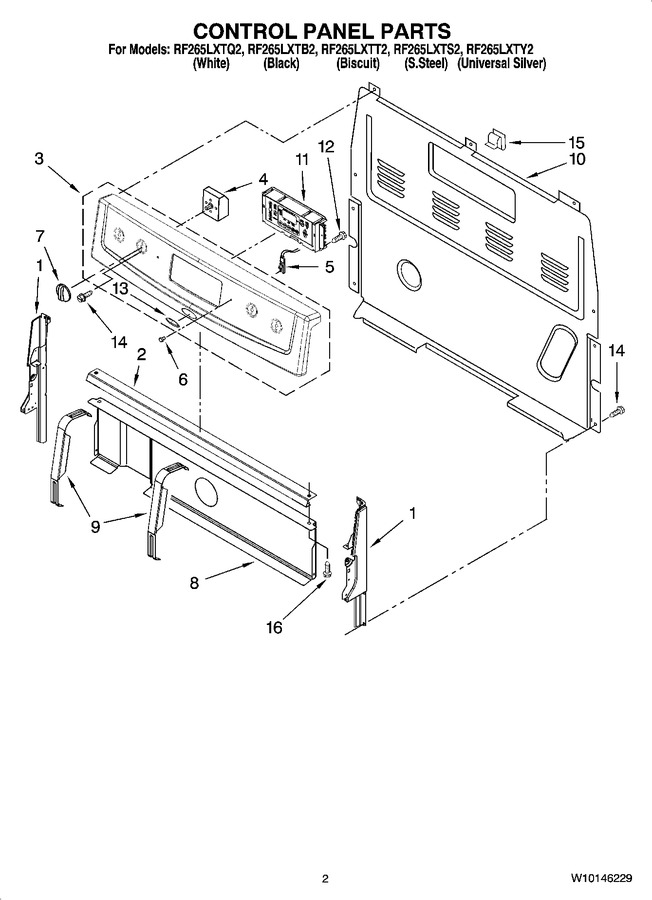 Diagram for RF265LXTY2