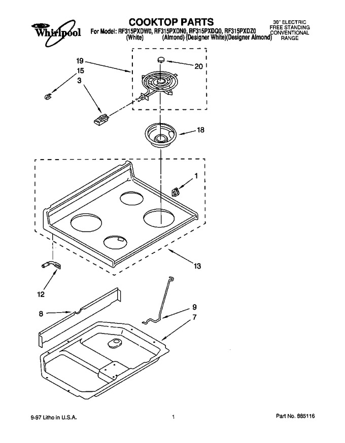 Diagram for RF315PXDQ0
