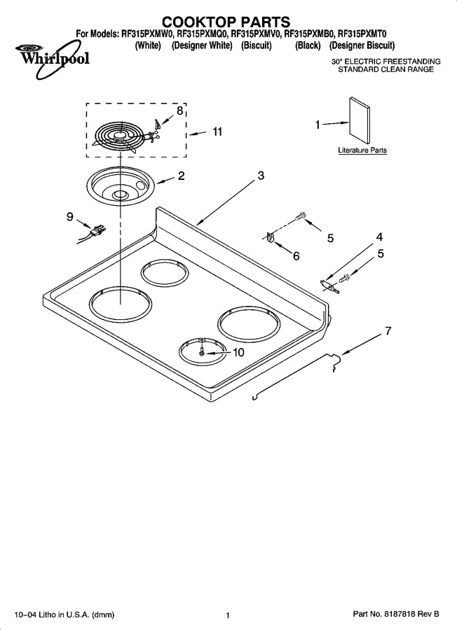 Diagram for RF315PXMB0