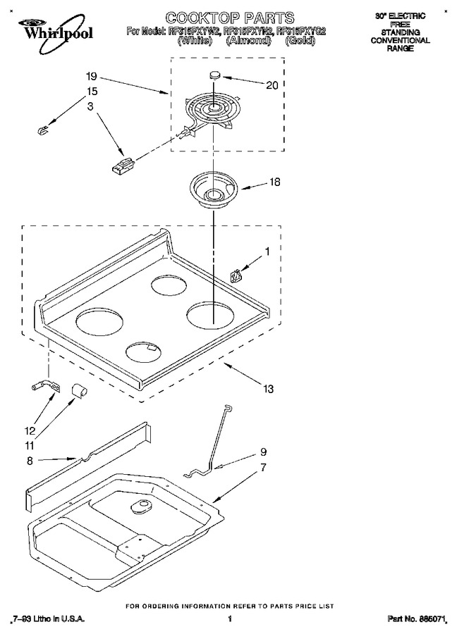 Diagram for RF315PXYG2