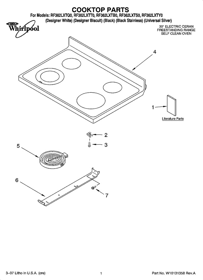 Diagram for RF362LXTY0