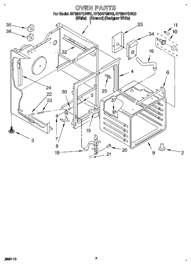 Diagram for RF364PSBW0