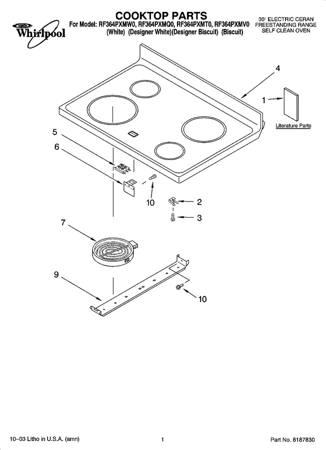 Diagram for RF364PXMQ0