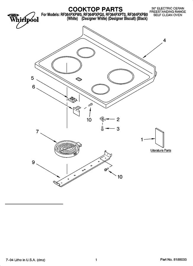 Diagram for RF364PXPW0