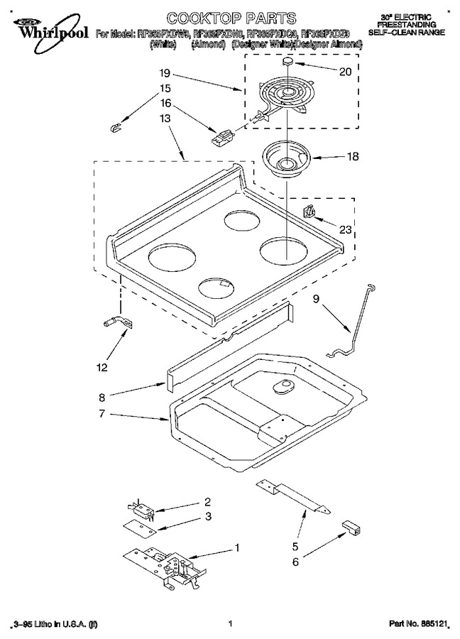 Diagram for RF365PXDW0