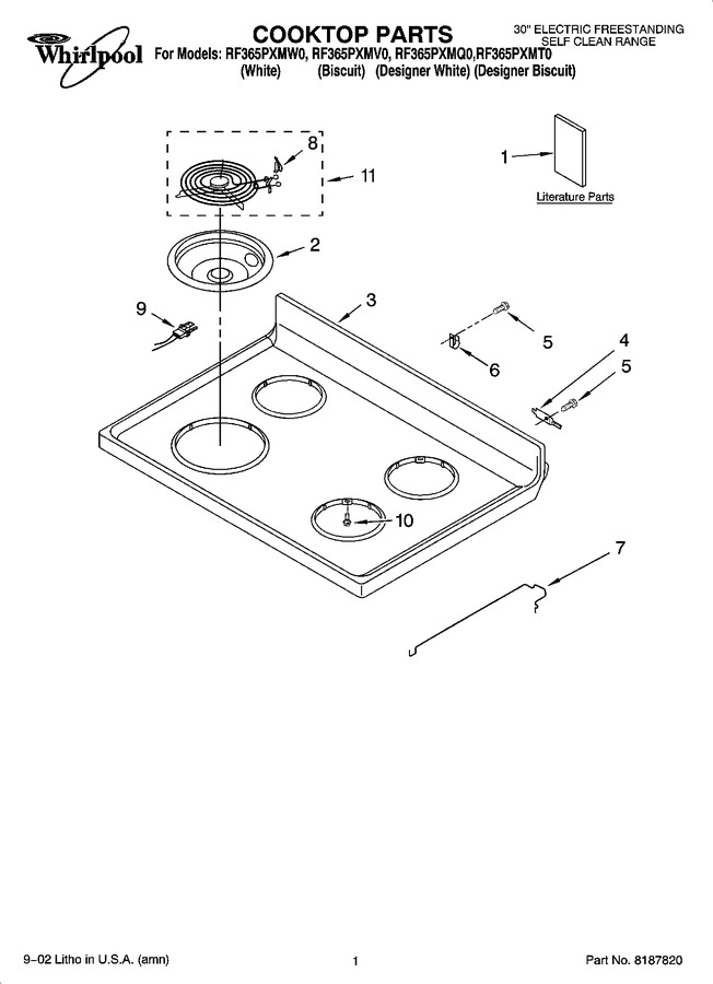 Diagram for RF365PXMT0
