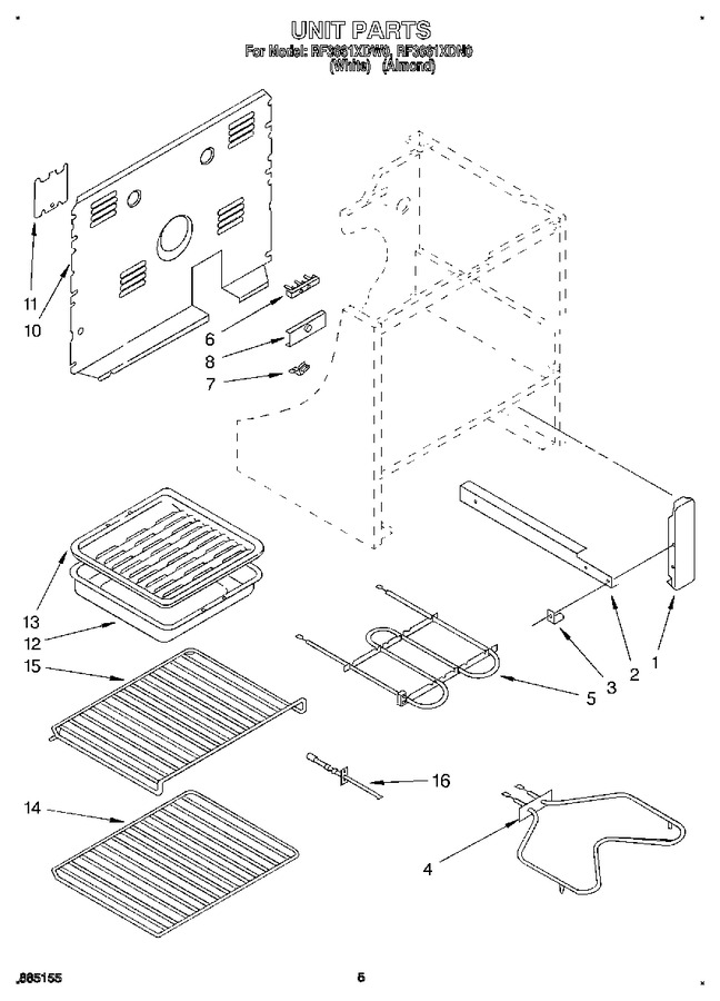 Diagram for RF3661XDW0
