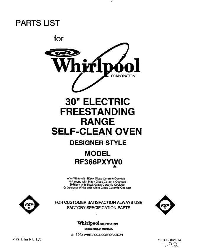 Diagram for RF366PXYB0